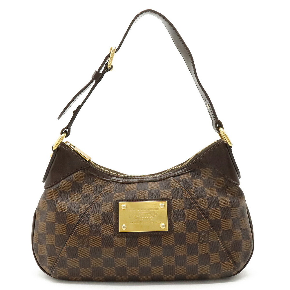 Louis Vuitton Damier Thames PM One Shoulder Bag Handbag N48180 Brown PVC  Leather Ladies LOUIS VUITTON | eLADY Globazone