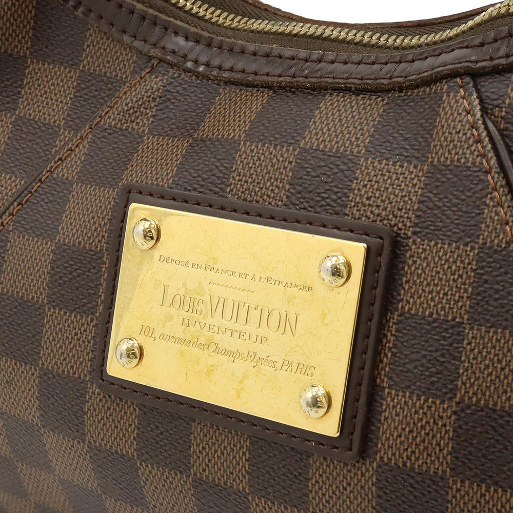 Louis Vuitton Damier Thames PM One Shoulder Bag Handbag N48180 Brown PVC  Leather Ladies LOUIS VUITTON | eLADY Globazone