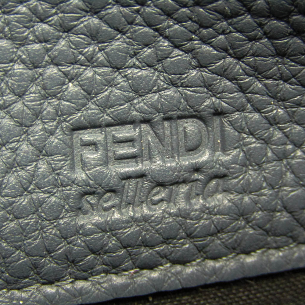Fendi Wallet - Fendi Bi-Fold Leather Wallet Blue For Women