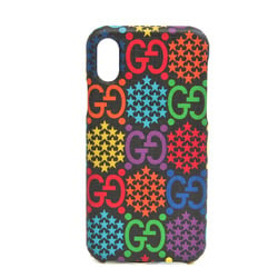 Gucci PVC Phone Bumper For IPhone X Black,Multi-color GG Psychedelic 603758