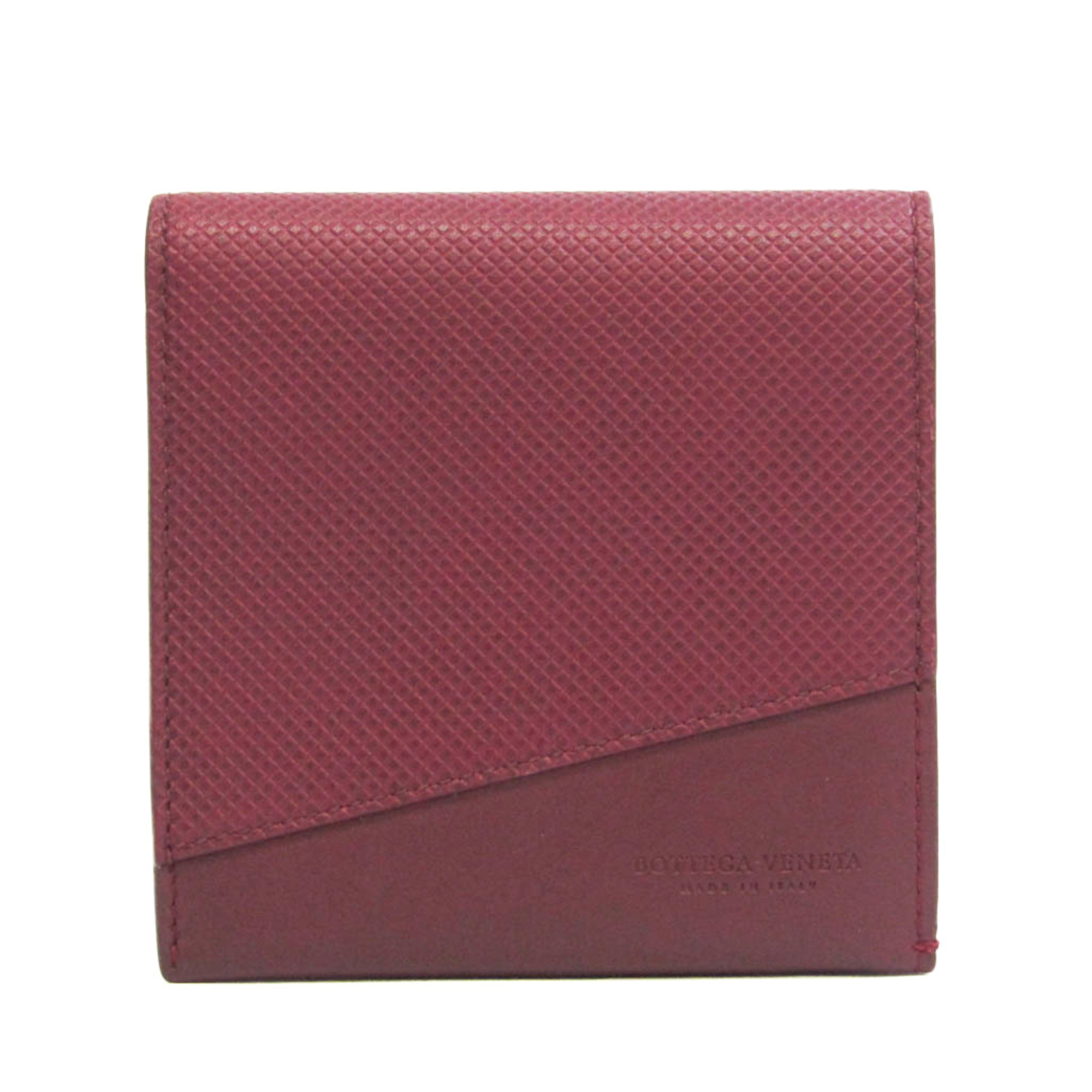 Bottega Veneta 578200 Women,Men Leather Bill Wallet (bi-fold) Bordeaux