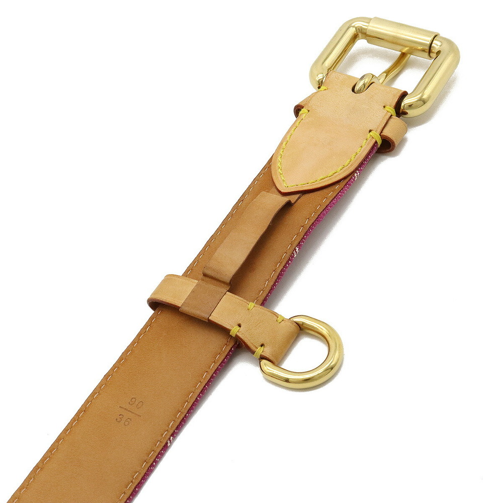 Leather belt Louis Vuitton Pink size 90 cm in Leather - 35274360