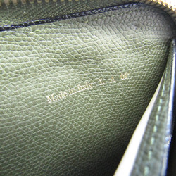 Valextra V9L06 Women,Men Leather Long Wallet (bi-fold) Khaki