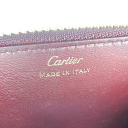 Cartier Must De Cartier L3001805 Women's Leather Card Wallet Burgundy