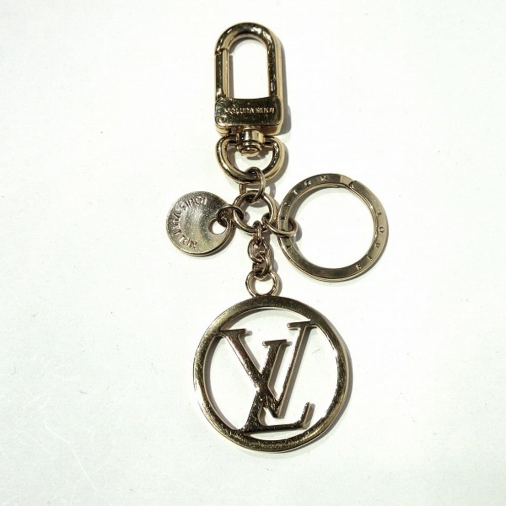 LOUIS VUITTON LOUIS VUITTON LV circle charm M68000 metal Gold Used unisex  Logo LV M68000