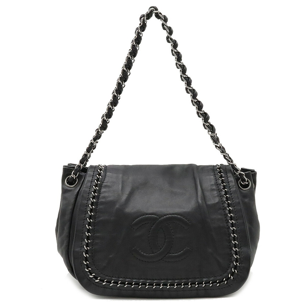 CHANEL Chanel luxury line here mark shoulder bag chain leather