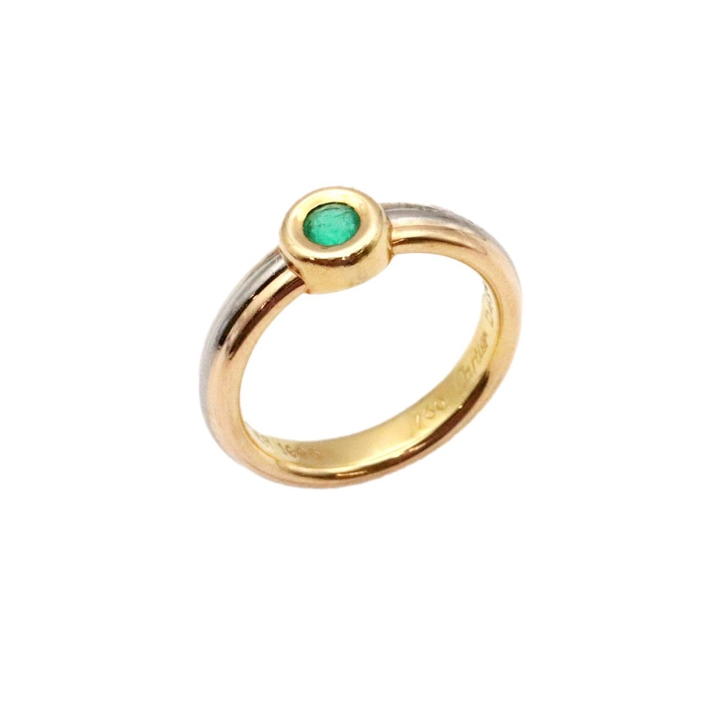 Cartier monostone ring 49 about 9 emerald 750 K18YG/PG/WG women's