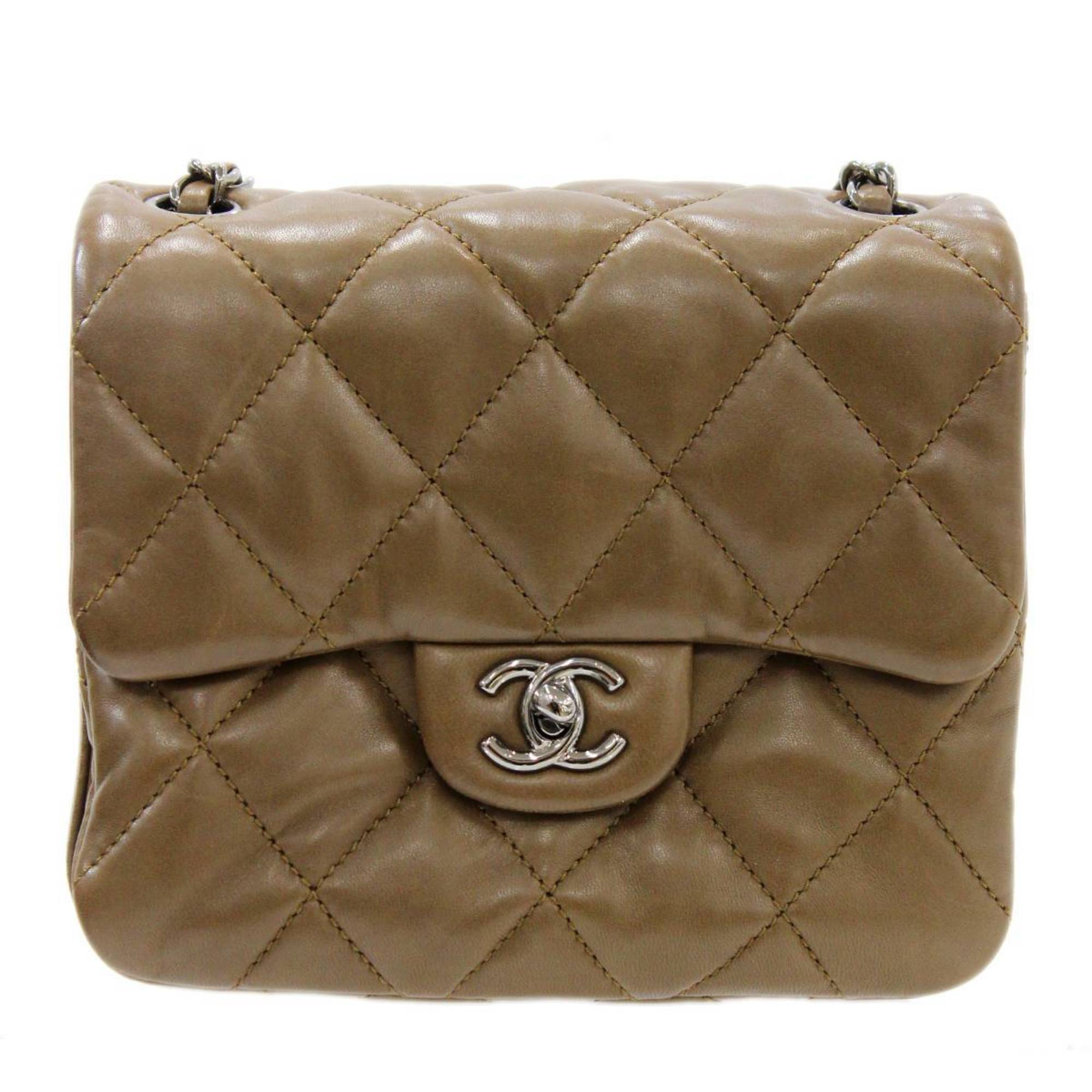 CHANEL Chanel chain shoulder bag matelasse dark brown 15357745