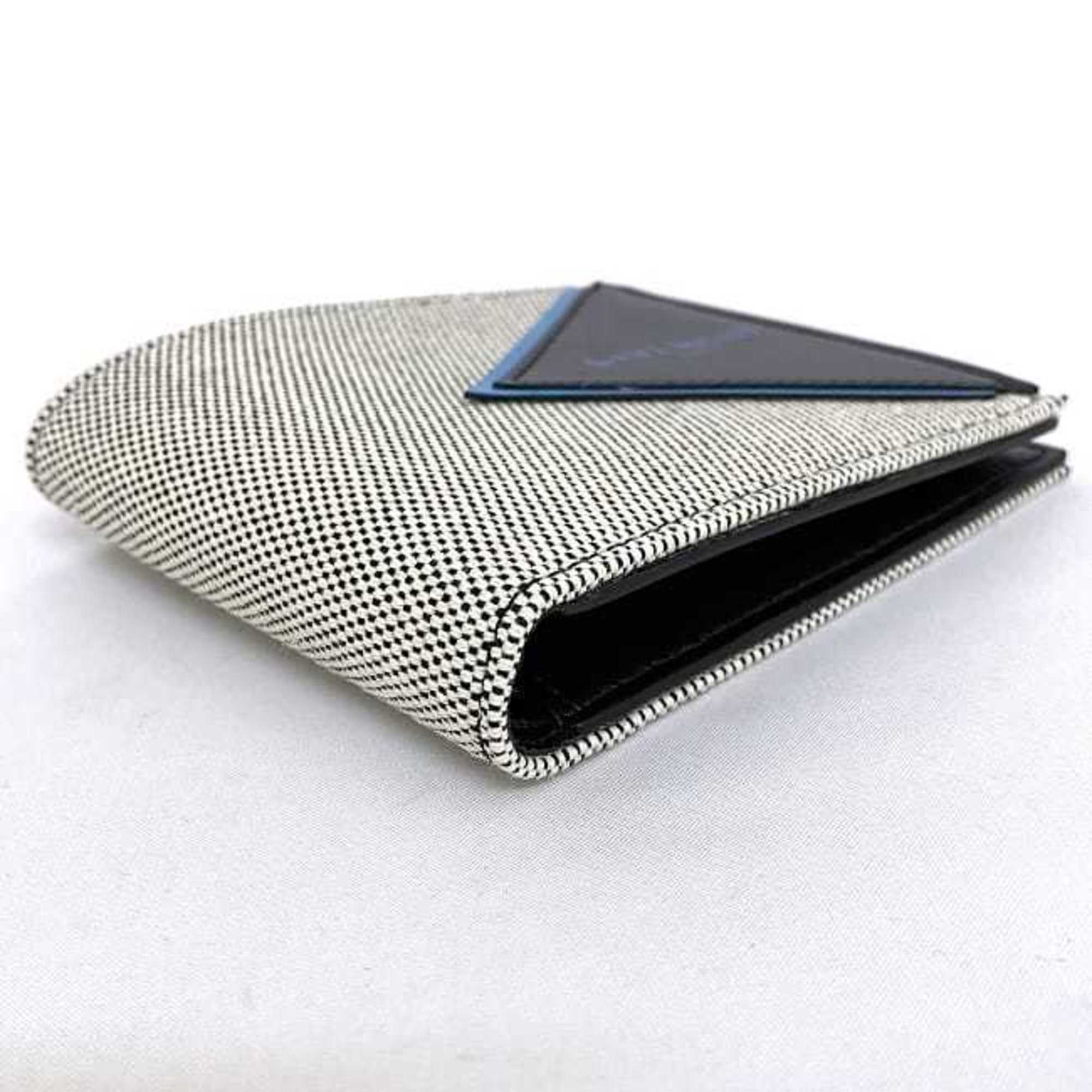 Givenchy bi-fold wallet gray black blue BK6005K0SW 449 canvas leather GIVENCHY men's