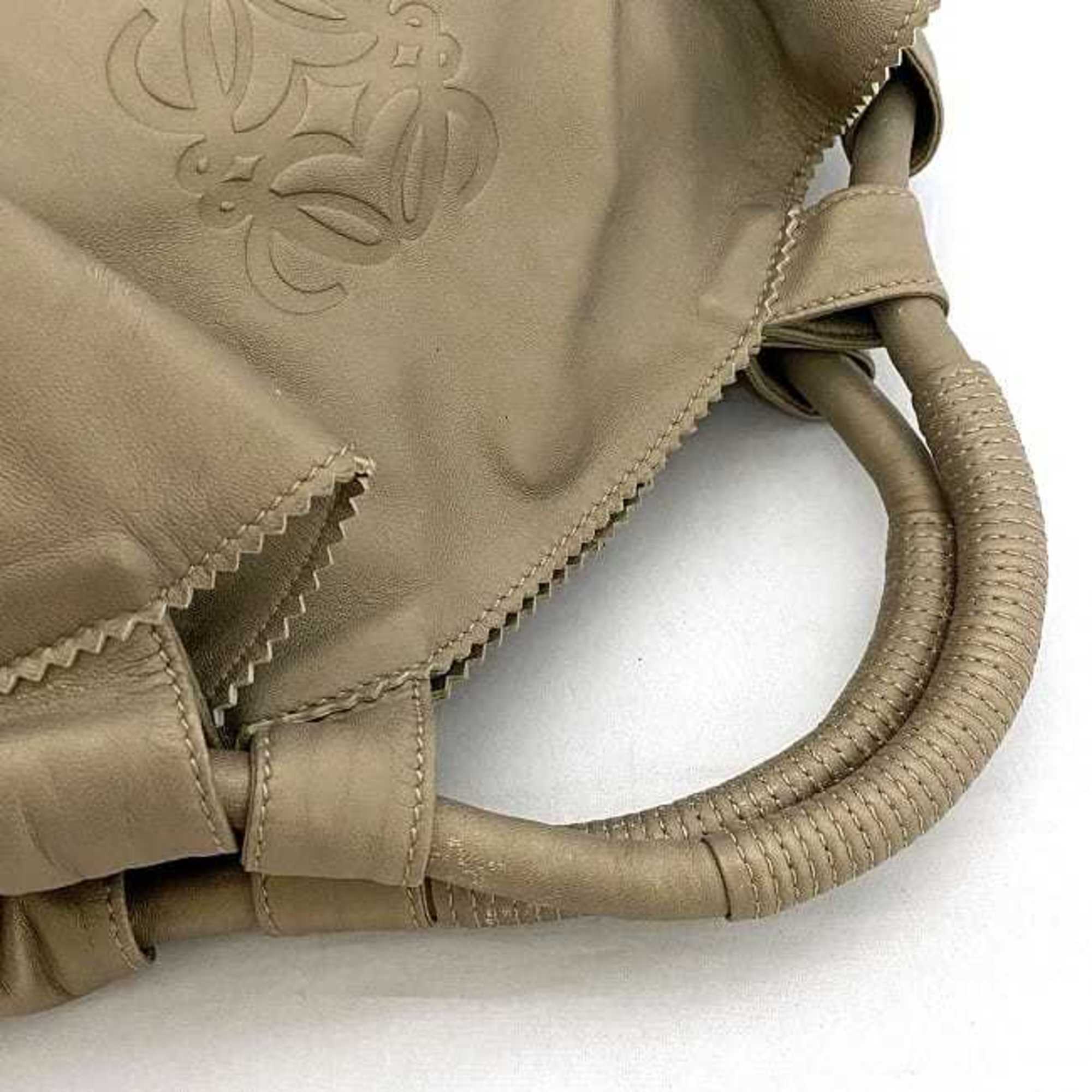Loewe Handbag Nappa Aire Gold Anagram Leather LOEWE Tote Bag Soft Ladies