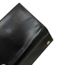 dunhill folio long wallet black oxford leather metal card men's women's