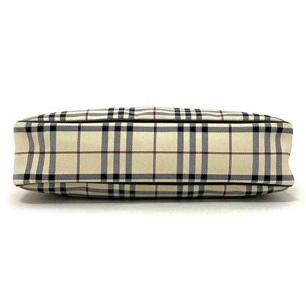 BURBERRY: shoulder card holder in check canvas - Beige