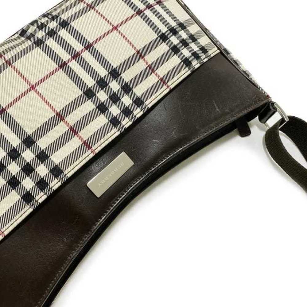 BURBERRY-Nova-Plaid-Canvas-Leather-Shoulder-Bag-Beige-Brown