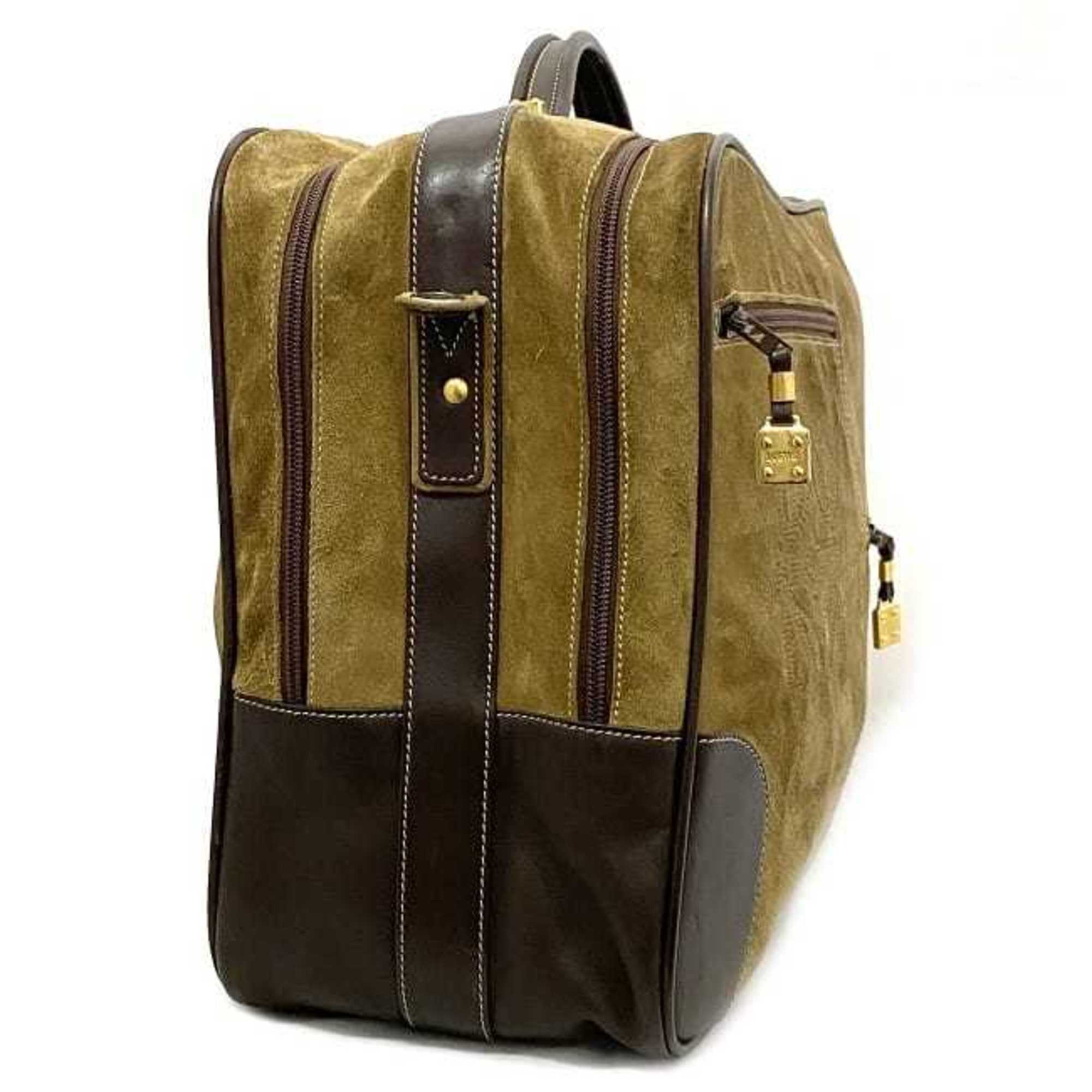 Loewe 2way Boston bag beige brown anagram suede leather LOEWE handbag shoulder