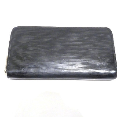 LOUIS VUITTON purse M61857 Zippy wallet Epi Leather Black Black mens Used