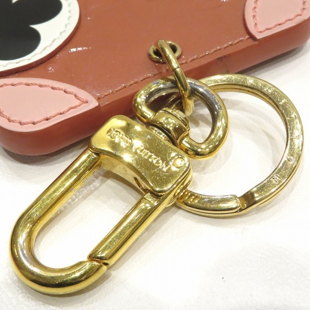 Louis Vuitton vernis monogramAnimal Face Charm dog key chain