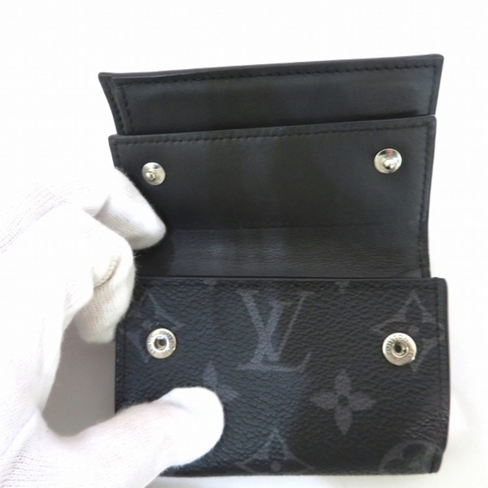 Authentic Louis Vuitton Monogram Eclipse Discovery Compact Wallet