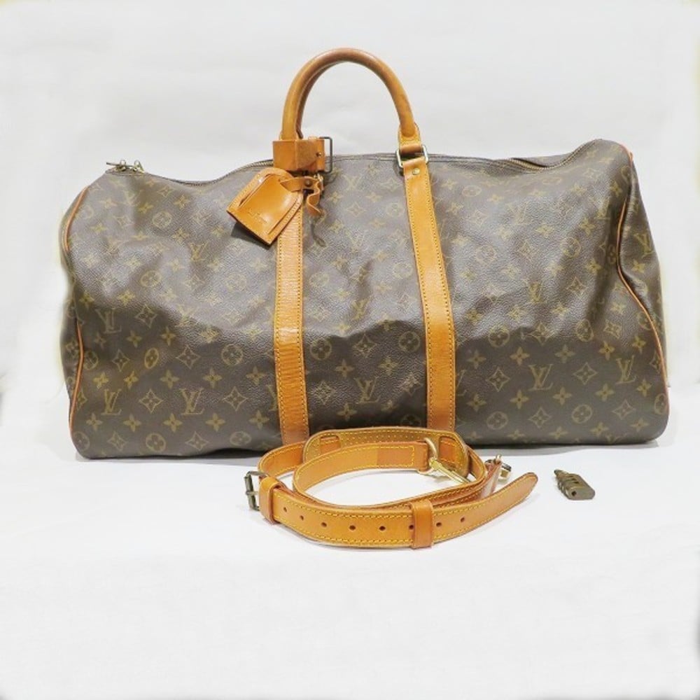 Louis Vuitton Monogram Keepall 55 Bandouliere Travel Bag M41414