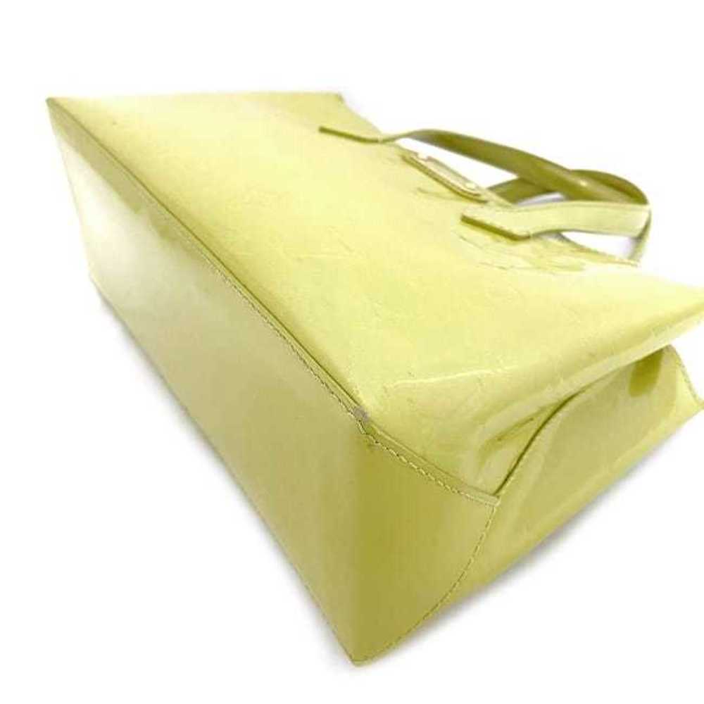 Louis Vuitton Handbag Wilshire PM Yellow Green Monogram Vernis M91643  Patent Leather M049 LOUIS VUITTON Embossed Enamel LV
