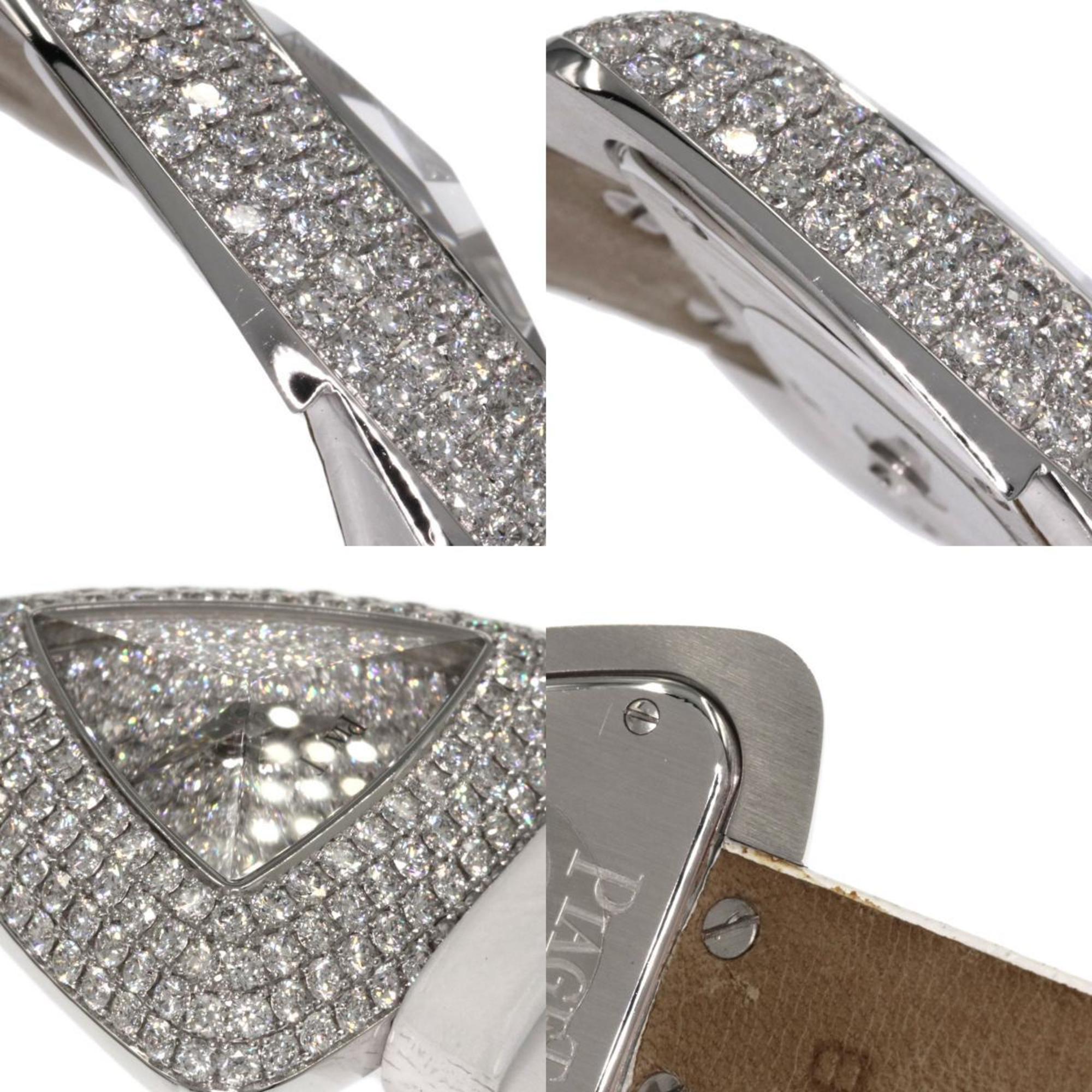 Piaget P10318 Limelight Triangle Full Diamond Watch K18 White Gold