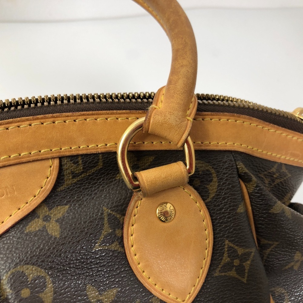 Auth LOUIS VUITTON Monogram Tivoli PM M40143 Hand Bag Brown Canvas