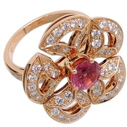 Bvlgari Diva's Dream Pink Tourmaline Women's Ring 750 Gold 11.5