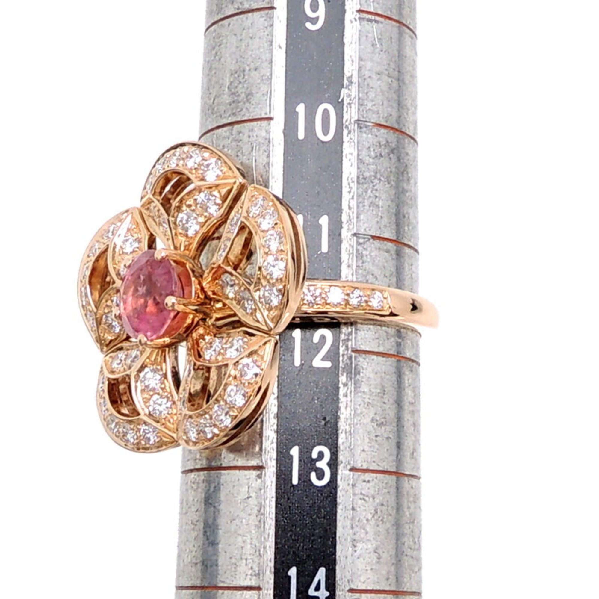 Bvlgari Diva's Dream Pink Tourmaline Women's Ring 750 Gold 11.5