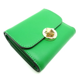 Kate Spade Audrey Turnlock Wallet Women's Trifold Leather Green