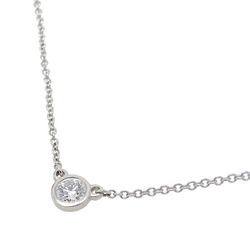 Tiffany Visor Yard Diamond Women's Necklace Pt950 Platinum