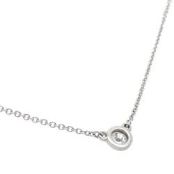 Tiffany Visor Yard Diamond Women's Necklace Pt950 Platinum