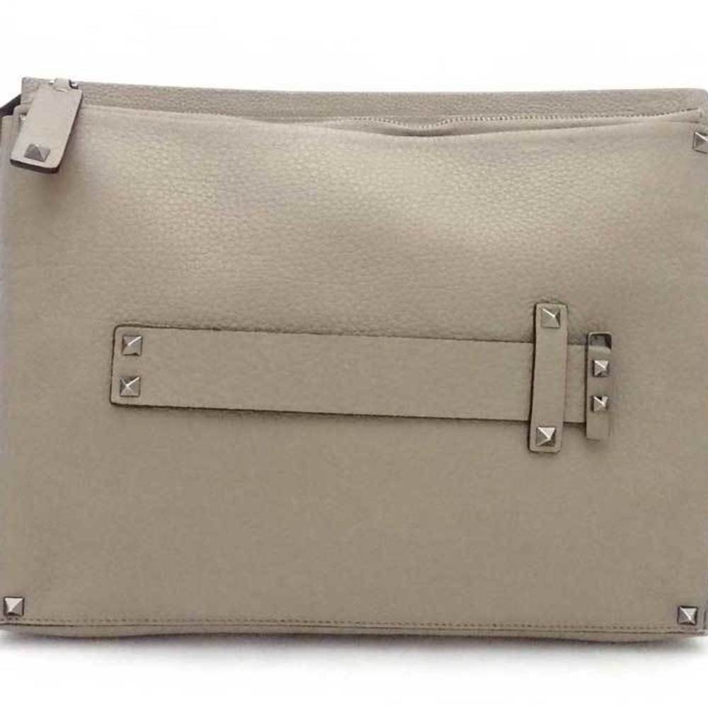 Valentino Rockstud Leather Clutch Bag