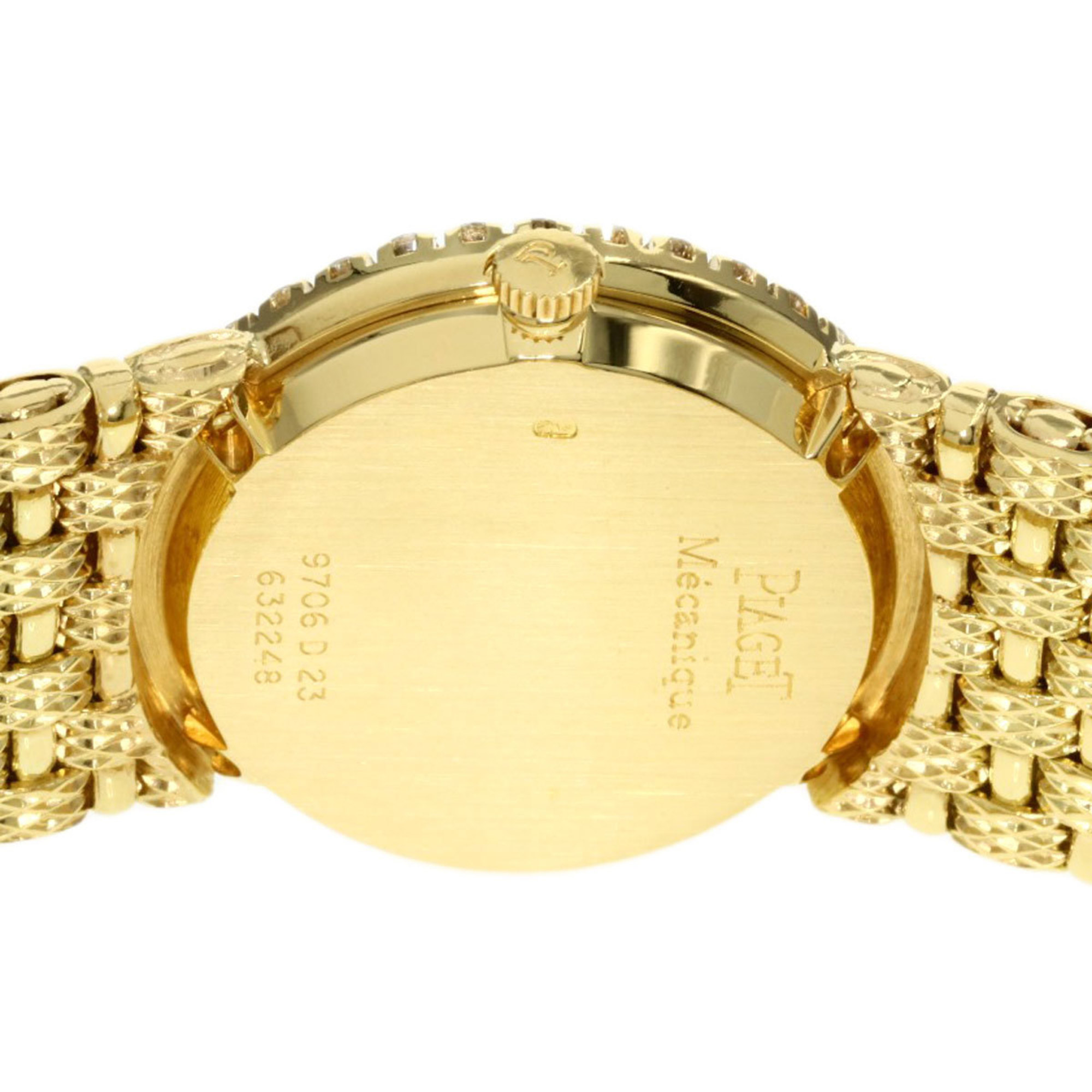 Piaget 9706D23 Tradition Shell Diamond Watch K18 Yellow Gold K18YG Women's PIAGET