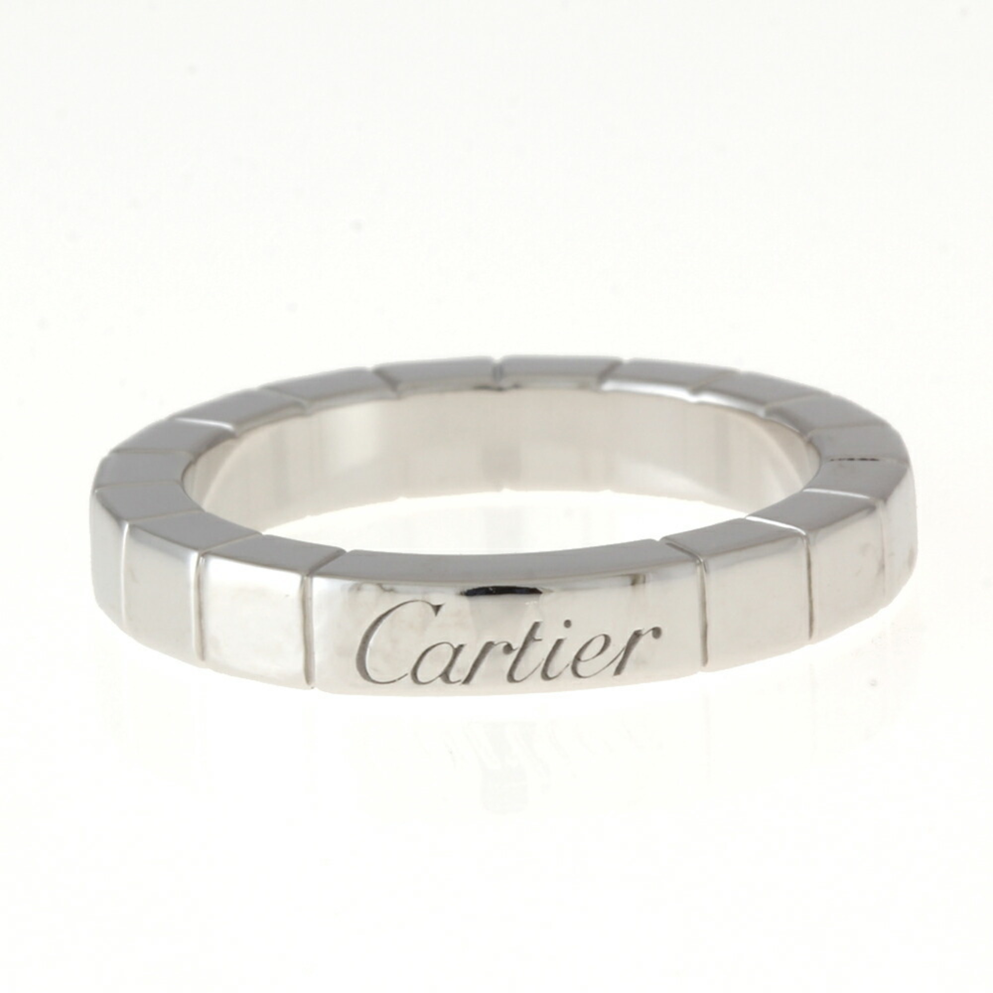 Cartier CARTIER Laniere Ring No. 7 #47 18K K18 White Gold Women's