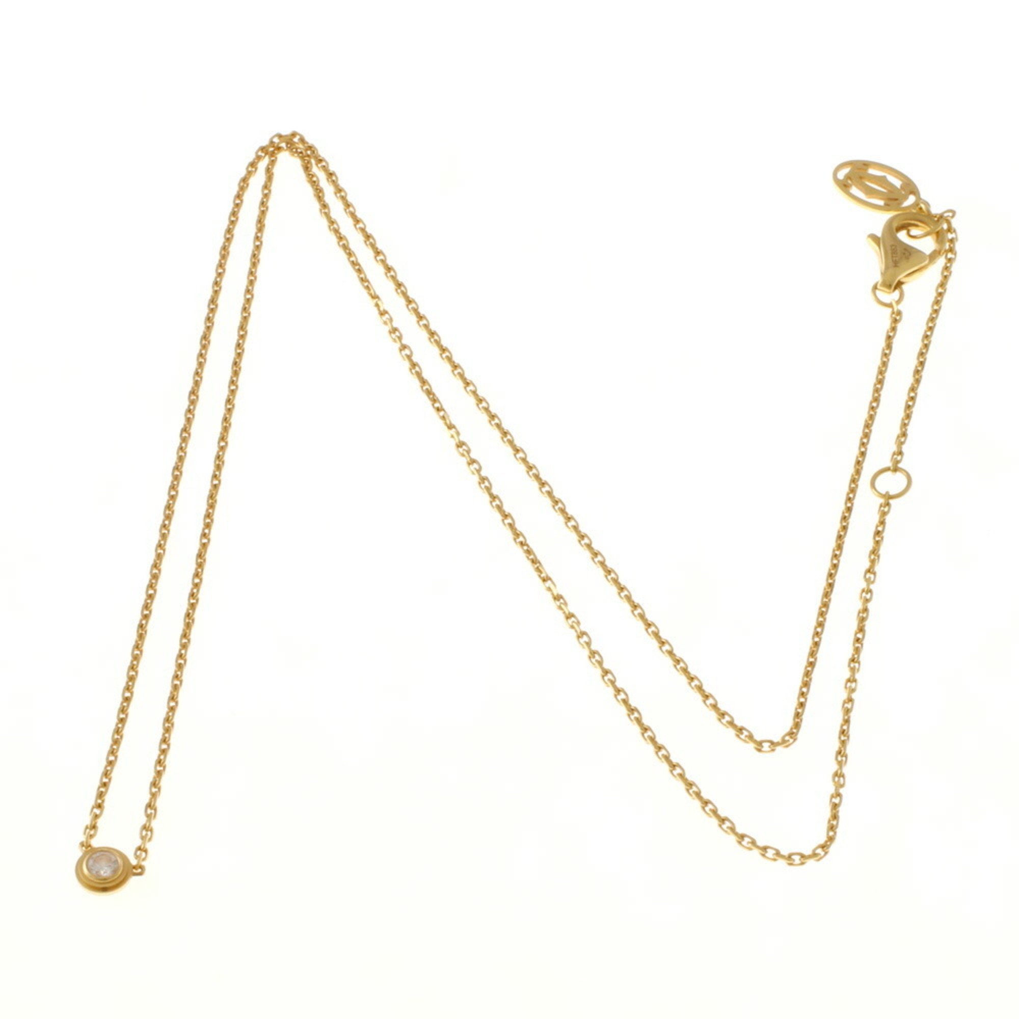 Cartier CARTIER d'Amour Diamanleger Necklace 18k K18 Yellow Gold Diamond Women's