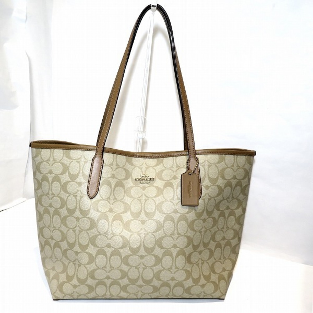 Buy Coach Day Signature Canvas Tote Bag, Beige Color Women