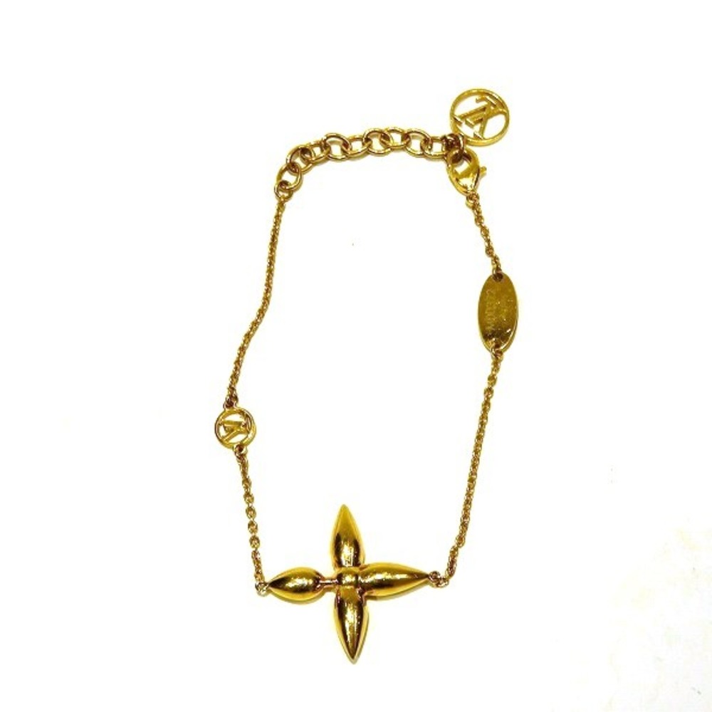 LOUIS VUITTON Metal Louisette Bracelet Gold 1219242