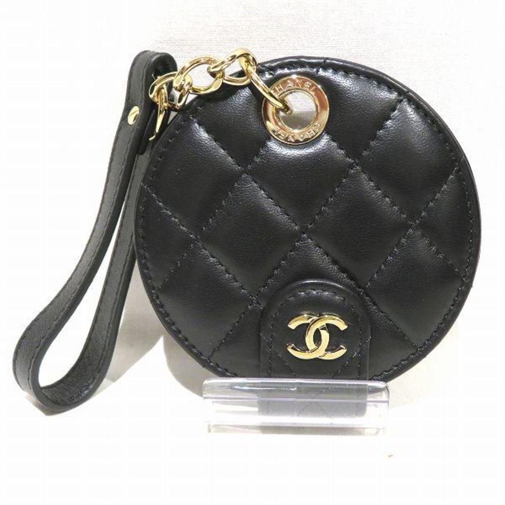 Chanel CHANEL matelasse black lambskin name tag brand accessory pass case  ladies | eLADY Globazone