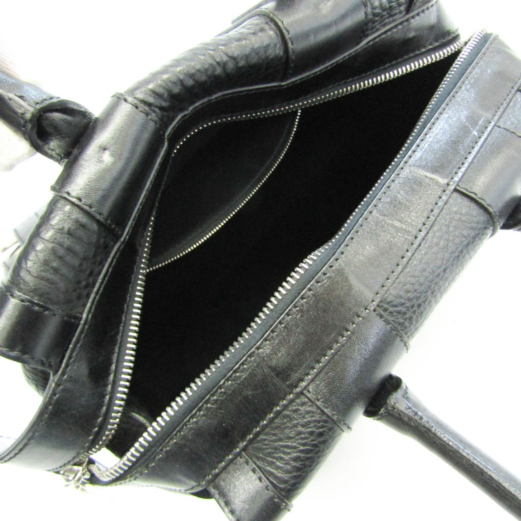 Hirofu Women's Leather Tote Bag Black