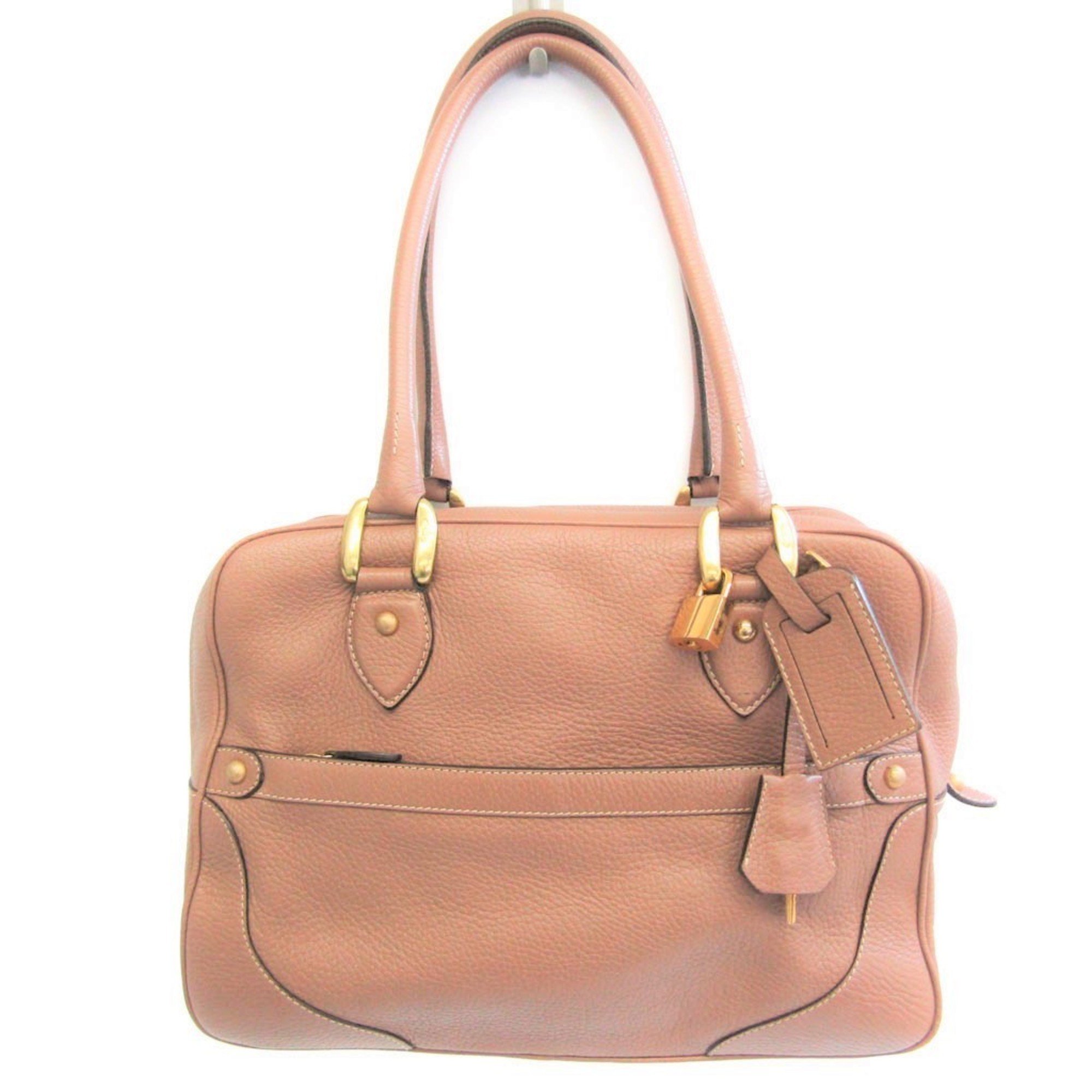 J&M Davidson MIA Women's Leather Tote Bag Pink Beige