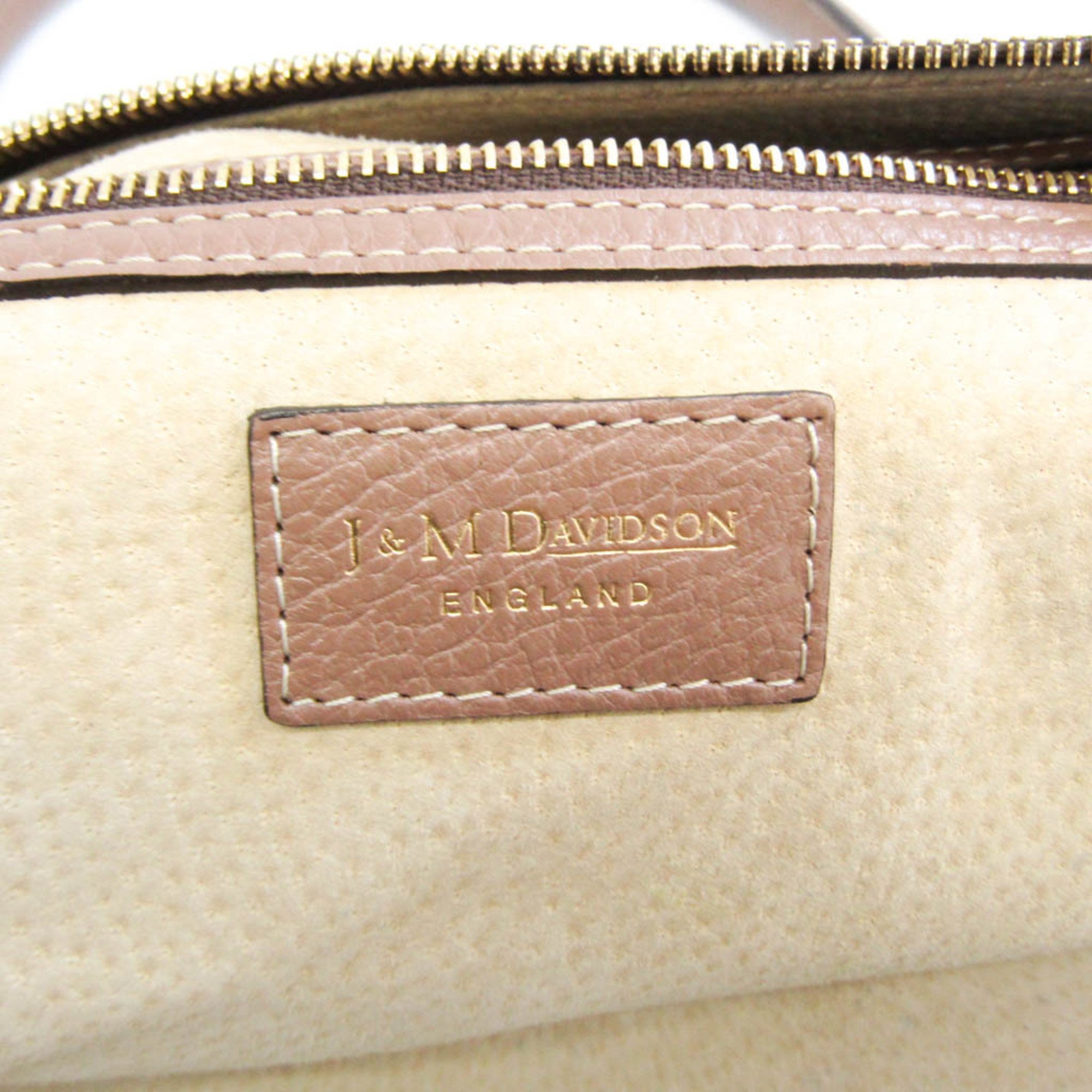 J&M Davidson MIA Women's Leather Tote Bag Pink Beige