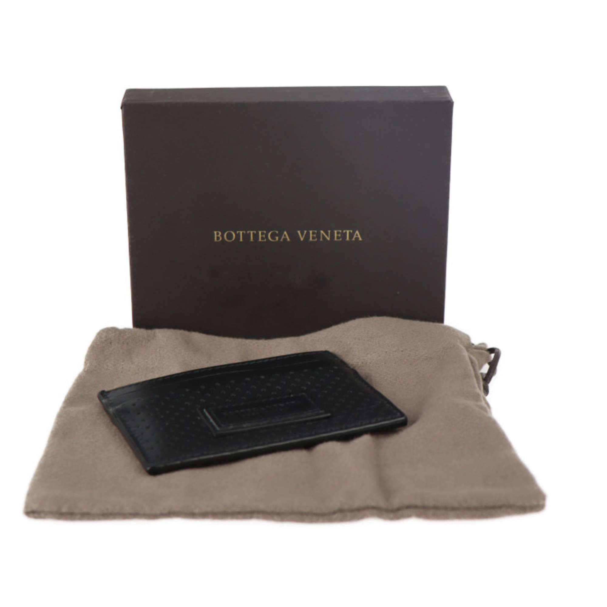 BOTTEGA VENETA Bottega Veneta card case 551811 leather black punching