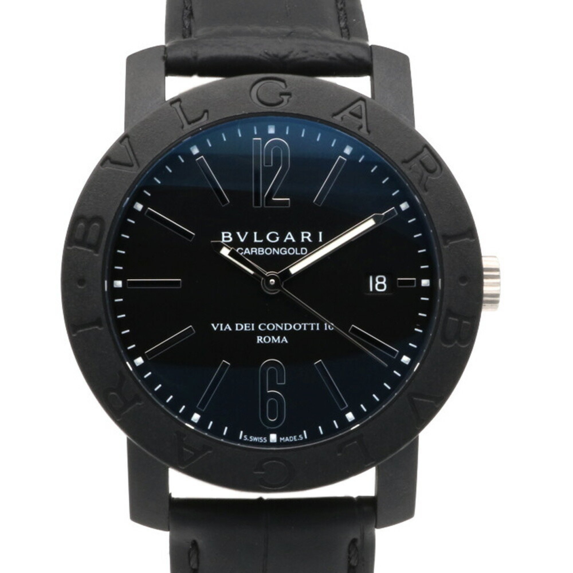 Bvlgari BVLGARI carbon watch BB40CL self-winding men's