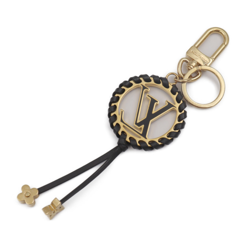 Louis Vuitton Bag charm key ring LV Circle gold good condition