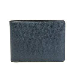 Louis Vuitton Blue Taiga Leather Bifold Wallet Louis Vuitton