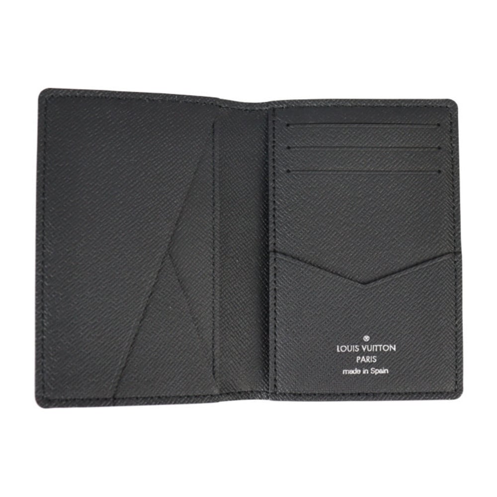 LOUIS VUITTON Louis Vuitton Organizer de Poche Card Case M61696 Monogram  Eclipse Leather Black Gray Bifold Business Holder Viton