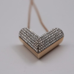 LOUIS VUITTON DIAMOND HEART LOCKET PENDANT NECKLACE