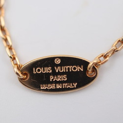 LOUIS VUITTON Louis Vuitton essential V necklace M68156 metal rhinestone pink gold silver pendant