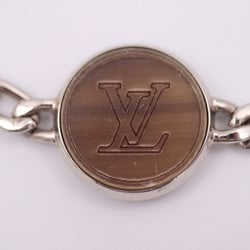 LOUIS VUITTON Louis Vuitton LV horn breath bracelet M00045 metal silver brown system chain