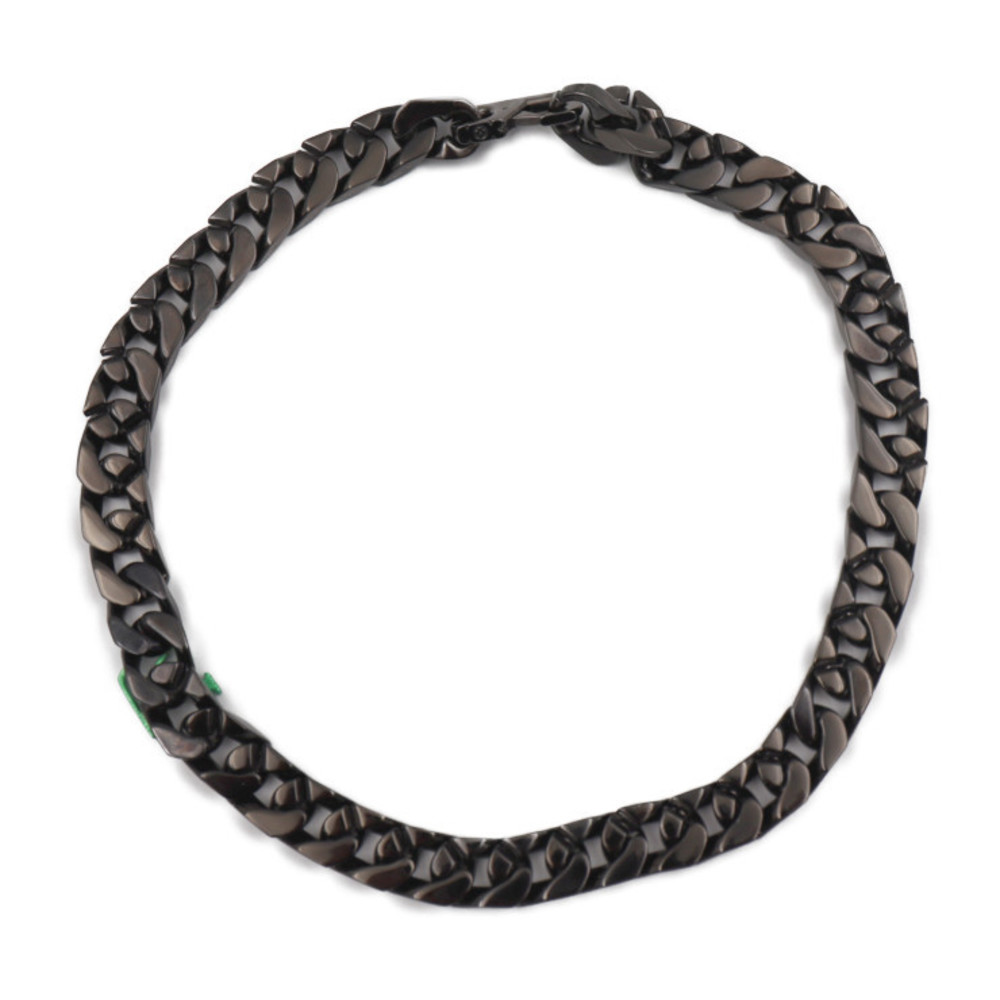 LOUIS VUITTON Louis Vuitton Collier Chain Links Patches Necklace MP2853  Metal Black Green Choker