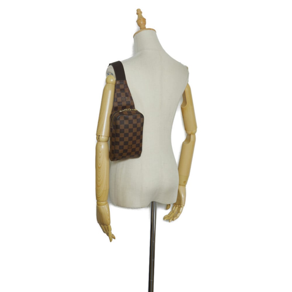 Louis Vuitton Damier Geronimo Body Bag Waist N51994 Brown PVC
